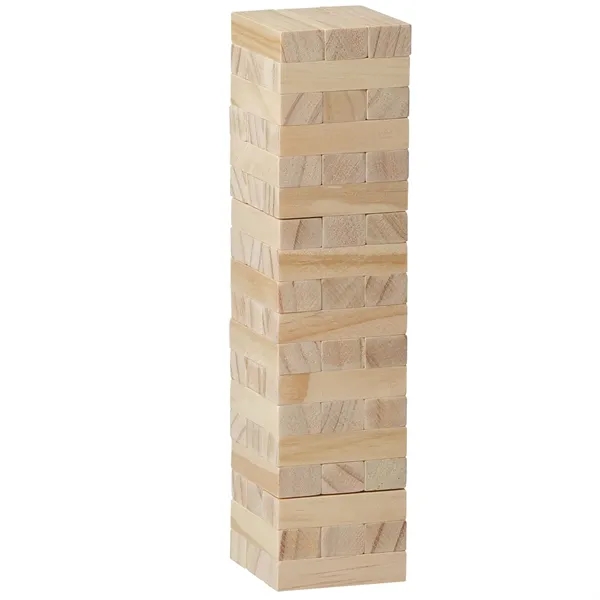 Tumbling Tower Wood Block Stacking Game - Tumbling Tower Wood Block Stacking Game - Image 2 of 3