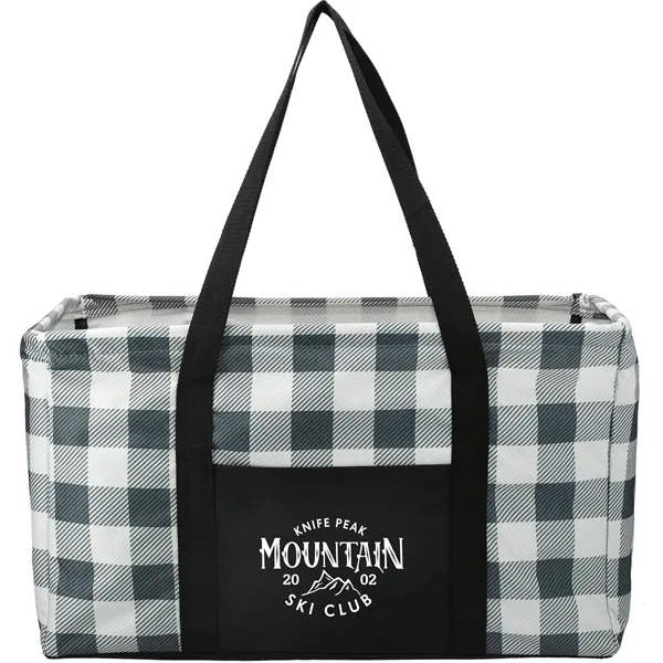 Custom Buffalo Plaid Utility Tote