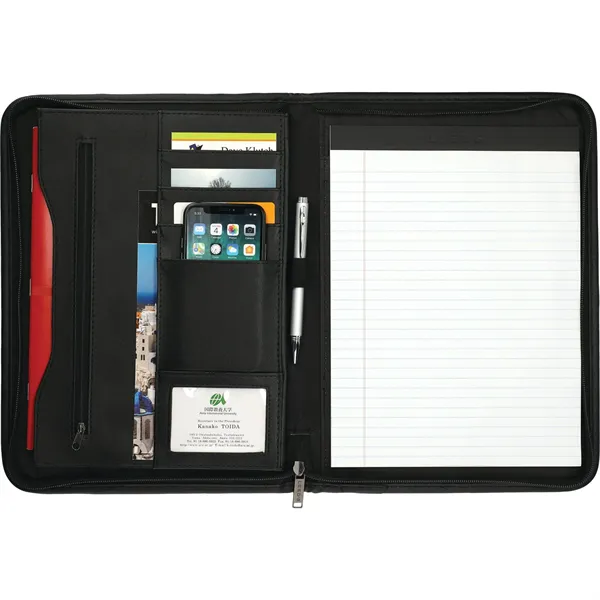 FSC® Mix Executive DuraHyde Zippered Padfolio - FSC® Mix Executive DuraHyde Zippered Padfolio - Image 6 of 15