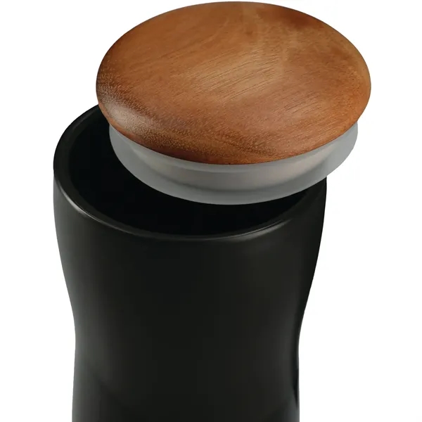 Reno Double Wall Ceramic Tumbler w/Wood Lid 10oz - Reno Double Wall Ceramic Tumbler w/Wood Lid 10oz - Image 5 of 9
