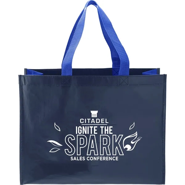 RPET Laminated Matte Shopper Tote - RPET Laminated Matte Shopper Tote - Image 12 of 17