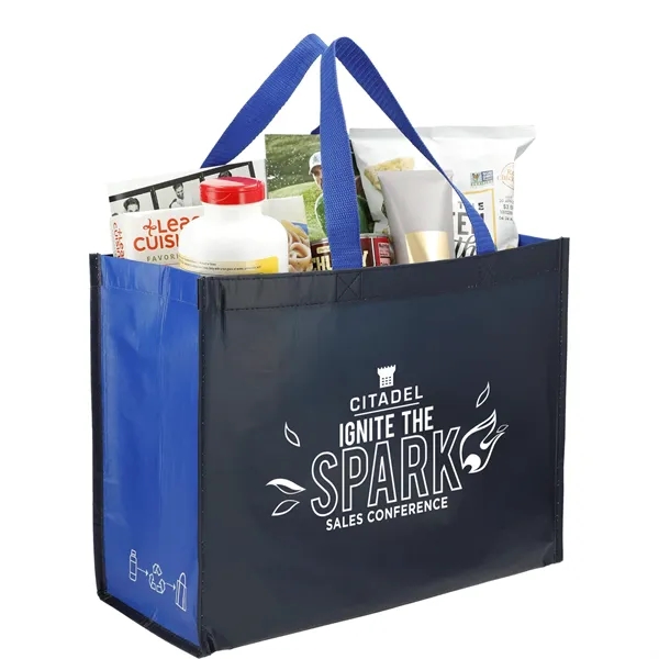 RPET Laminated Matte Shopper Tote - RPET Laminated Matte Shopper Tote - Image 14 of 17