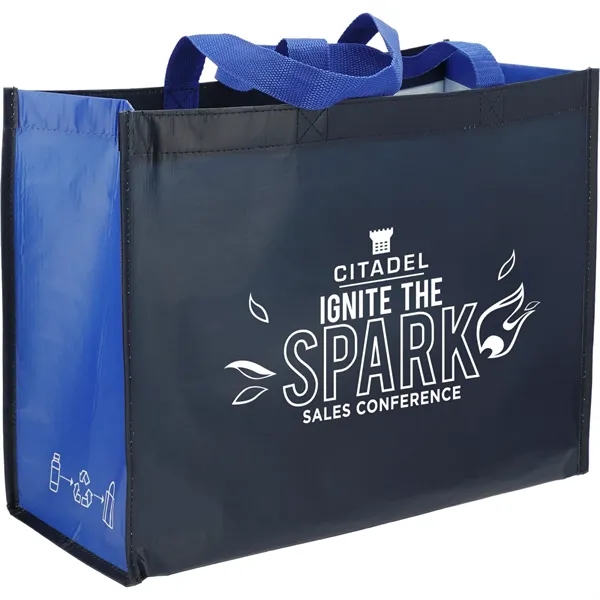 RPET Laminated Matte Shopper Tote - RPET Laminated Matte Shopper Tote - Image 15 of 17