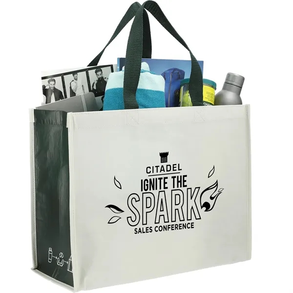 RPET Laminated Matte Shopper Tote - RPET Laminated Matte Shopper Tote - Image 9 of 17