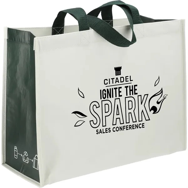 RPET Laminated Matte Shopper Tote - RPET Laminated Matte Shopper Tote - Image 8 of 17
