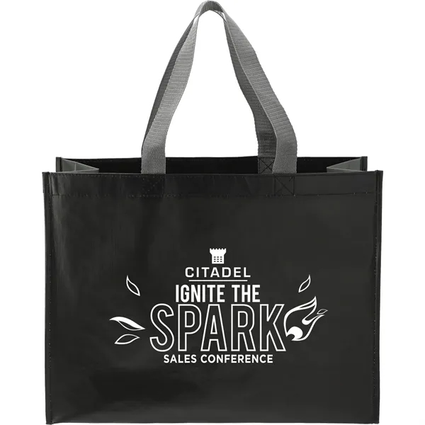 RPET Laminated Matte Shopper Tote - RPET Laminated Matte Shopper Tote - Image 0 of 17