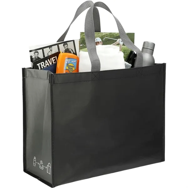 RPET Laminated Matte Shopper Tote - RPET Laminated Matte Shopper Tote - Image 4 of 17