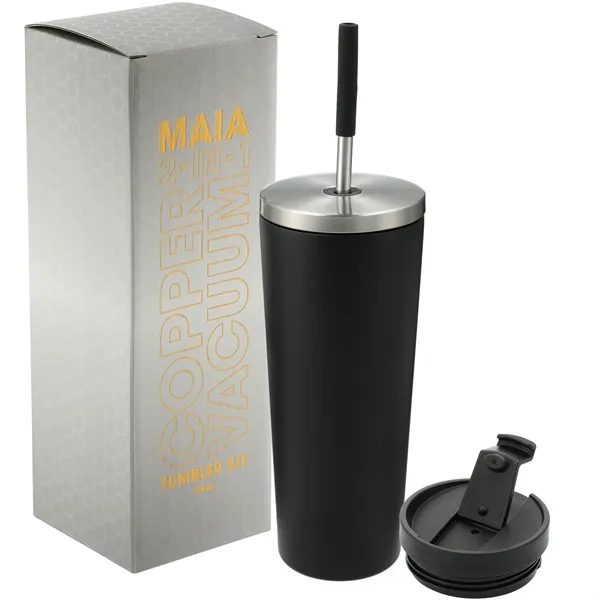 Maia 2-in-1 Copper Vacuum Tumbler Kit 24oz - Maia 2-in-1 Copper Vacuum Tumbler Kit 24oz - Image 4 of 19