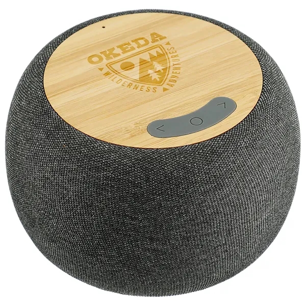 Garm Fabric & Bamboo Speaker with Wireless Chargin - Garm Fabric & Bamboo Speaker with Wireless Chargin - Image 2 of 8
