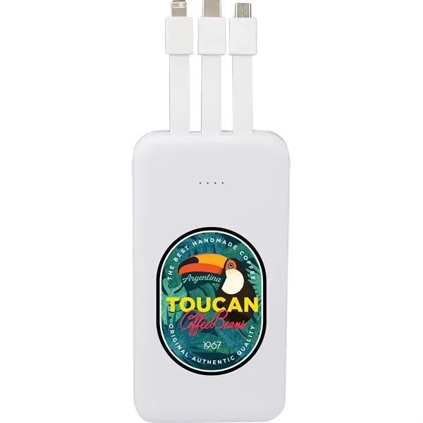 UL Listed 5,000 mAh Power Bank with Multi-Cables - UL Listed 5,000 mAh Power Bank with Multi-Cables - Image 1 of 8