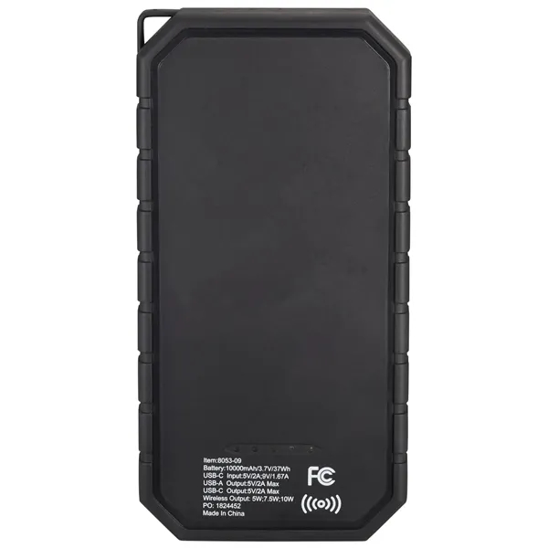 High Sierra® IPX 5 Solar Fast Wireless Power Bank - High Sierra® IPX 5 Solar Fast Wireless Power Bank - Image 1 of 13