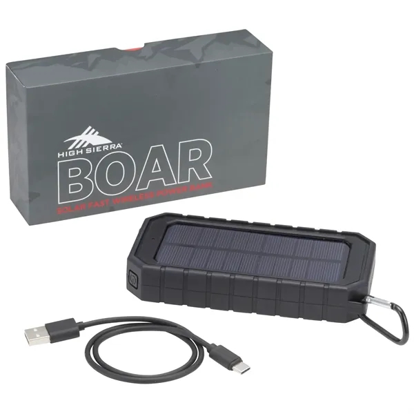 High Sierra® IPX 5 Solar Fast Wireless Power Bank - High Sierra® IPX 5 Solar Fast Wireless Power Bank - Image 7 of 13