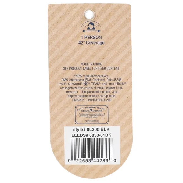 42" totes® 3 Section Auto Open Umbrella - 42" totes® 3 Section Auto Open Umbrella - Image 3 of 12