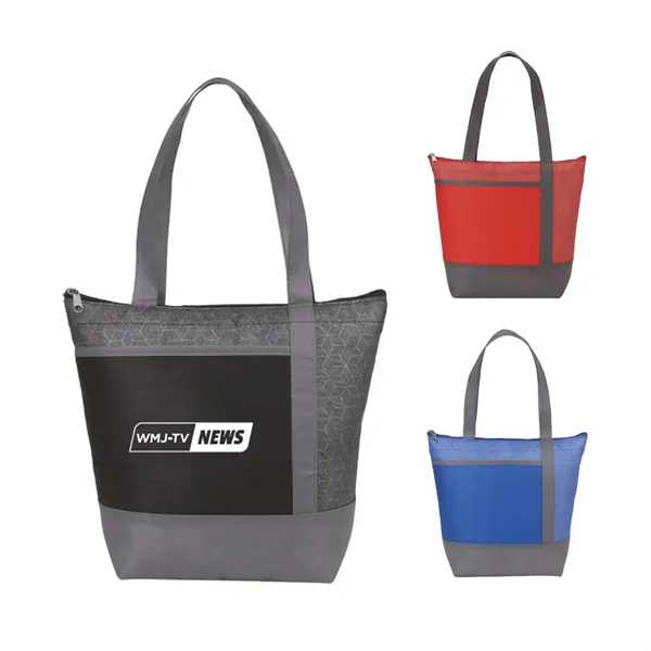 Chrome Non-Woven 9 Can Lunch Cooler - Chrome Non-Woven 9 Can Lunch Cooler - Image 1 of 14