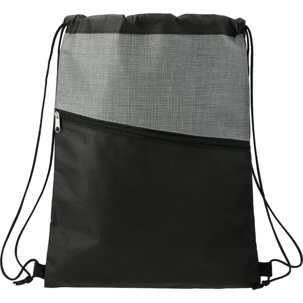 Cross Weave Zippered Drawstring Bag - Cross Weave Zippered Drawstring Bag - Image 1 of 1
