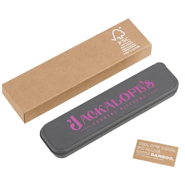 Bamboo Fiber Cutlery Set - Bamboo Fiber Cutlery Set - Image 2 of 5