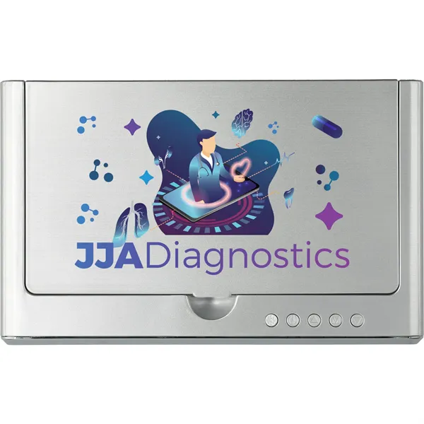 UV Sanitizer Desk Clock with Wireless Charging - UV Sanitizer Desk Clock with Wireless Charging - Image 0 of 9