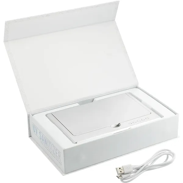 UV Sanitizer Desk Clock with Wireless Charging - UV Sanitizer Desk Clock with Wireless Charging - Image 8 of 9