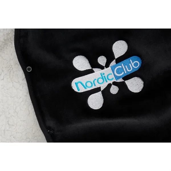 Oversized Wearable WFH Cozy Fleece Sherpa Blanket - Oversized Wearable WFH Cozy Fleece Sherpa Blanket - Image 3 of 20