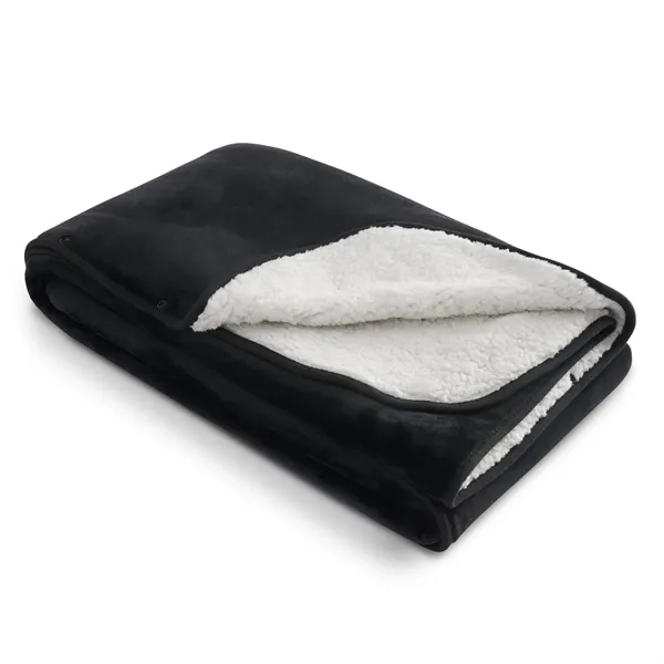 Oversized Wearable WFH Cozy Fleece Sherpa Blanket - Oversized Wearable WFH Cozy Fleece Sherpa Blanket - Image 10 of 20