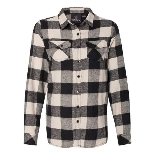 Burnside Women's Yarn-Dyed Flannel Shirt - Burnside Women's Yarn-Dyed Flannel Shirt - Image 9 of 20