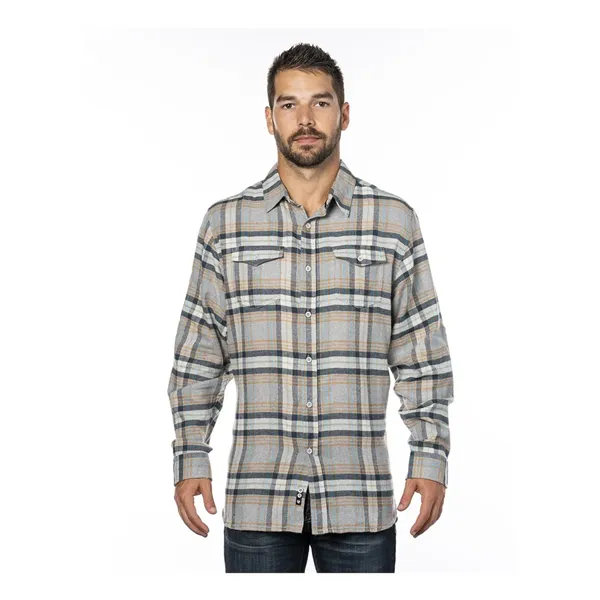 Burnside Men's Yarn-Dyed Flannel Shirt - Burnside Men's Yarn-Dyed Flannel Shirt - Image 53 of 58