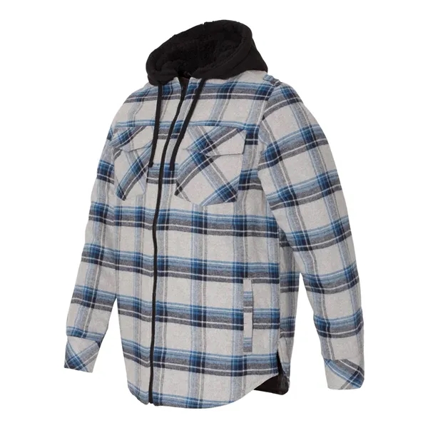 Burnside Men's Quilted Flannel Hooded Jacket - Burnside Men's Quilted Flannel Hooded Jacket - Image 6 of 10