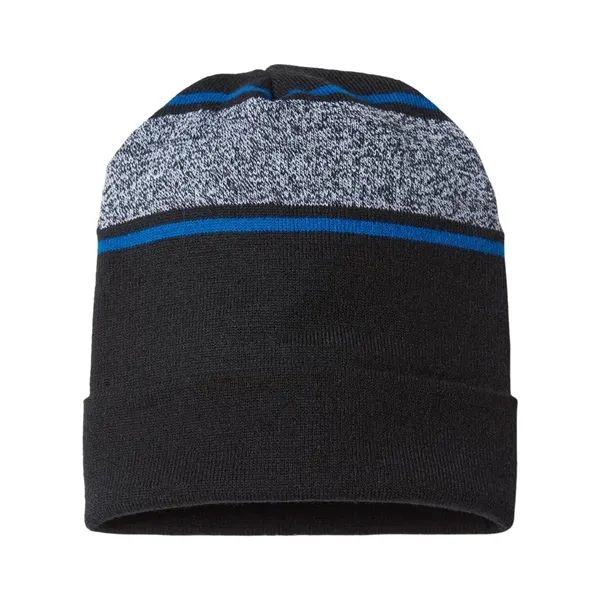 CAP AMERICA USA-Made Variegated Striped Cuffed Beanie - CAP AMERICA USA-Made Variegated Striped Cuffed Beanie - Image 4 of 4