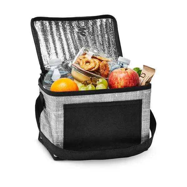 Denim Pattern Non-Woven 6-Pack Lunch Cooler Bag - Denim Pattern Non-Woven 6-Pack Lunch Cooler Bag - Image 4 of 14