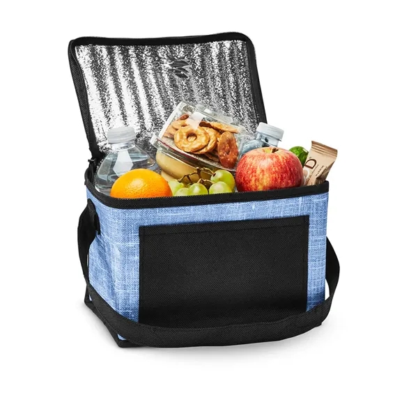 Denim Pattern Non-Woven 6-Pack Lunch Cooler Bag - Denim Pattern Non-Woven 6-Pack Lunch Cooler Bag - Image 11 of 14