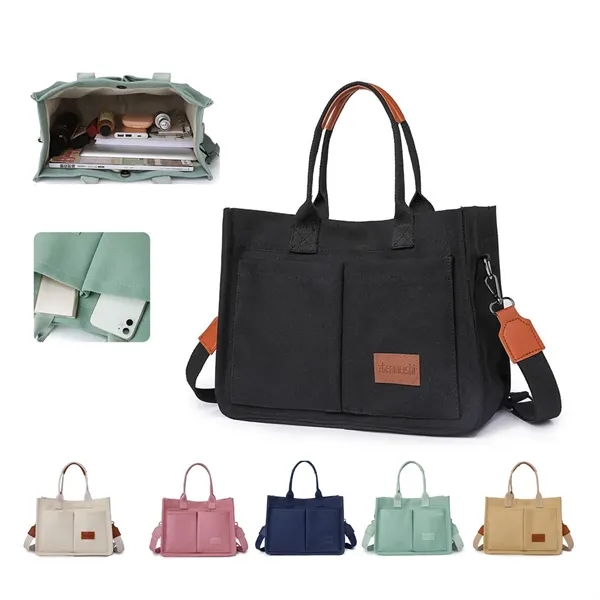 Large Canvas Totes Crossbody Bags Work Laptop Bag - Large Canvas Totes Crossbody Bags Work Laptop Bag - Image 0 of 4