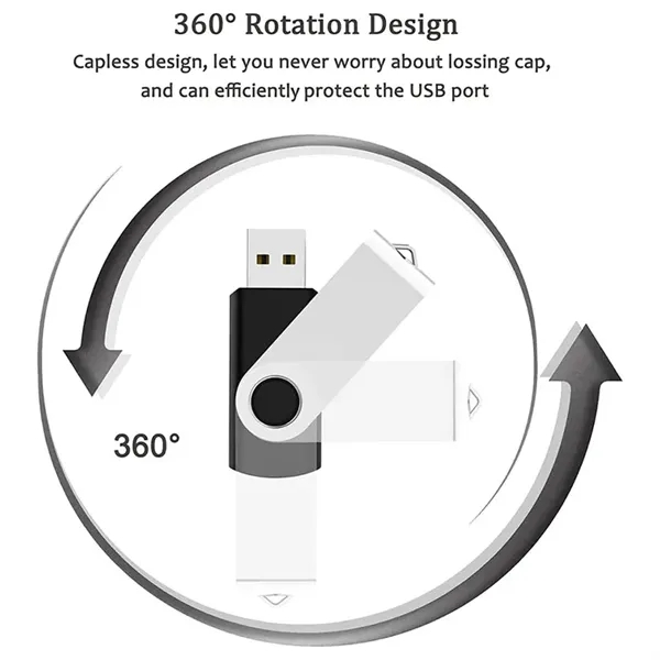 64GB USB Flash Drive USB 2.0 Stick Swivel Design - 64GB USB Flash Drive USB 2.0 Stick Swivel Design - Image 2 of 3