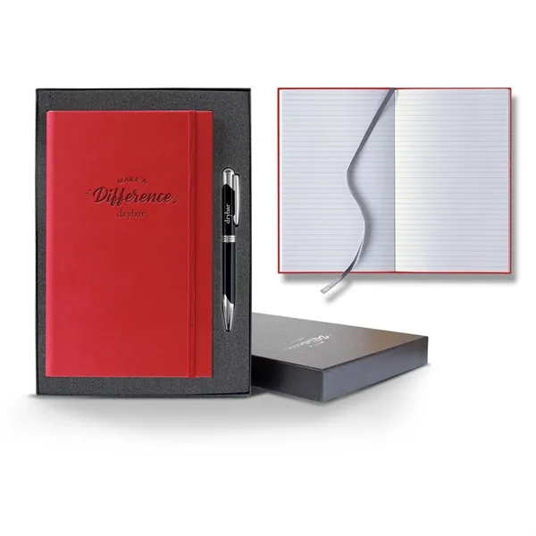 Tucson Banded Medio Lined White Page Journal Gift Set