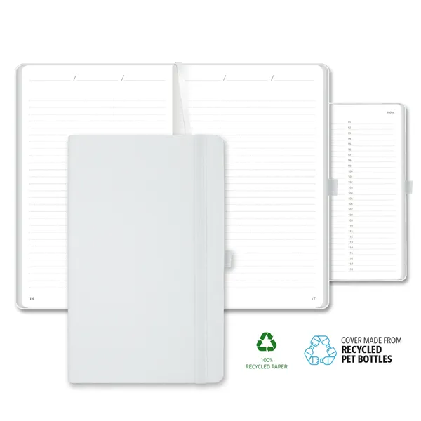 Oceano ECO rPET Medio Lined Recycled White Page Journal - Oceano ECO rPET Medio Lined Recycled White Page Journal - Image 8 of 10