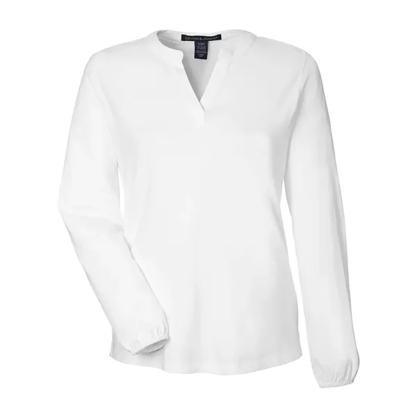 Devon & Jones Women's Raleigh Half-Placket Knit Top - Devon & Jones Women's Raleigh Half-Placket Knit Top - Image 9 of 10