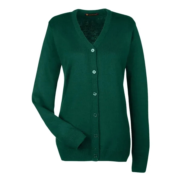 Harriton Women's Pilbloc V-Neck Button Cardigan Sweater - Harriton Women's Pilbloc V-Neck Button Cardigan Sweater - Image 4 of 5