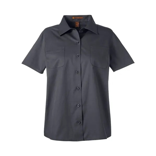 Harriton Women's Advantage IL Short Sleeve Dress Shirt - Harriton Women's Advantage IL Short Sleeve Dress Shirt - Image 3 of 8