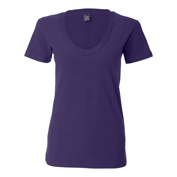 J. America Women's V-Neck Slub T-Shirt - J. America Women's V-Neck Slub T-Shirt - Image 10 of 15