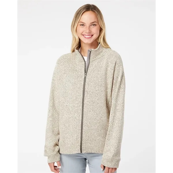 J. America Women's Traverse Full-Zip Sweater - J. America Women's Traverse Full-Zip Sweater - Image 0 of 4