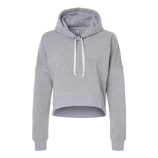 J. America Women's Crop Hooded Sweatshirt - J. America Women's Crop Hooded Sweatshirt - Image 11 of 14