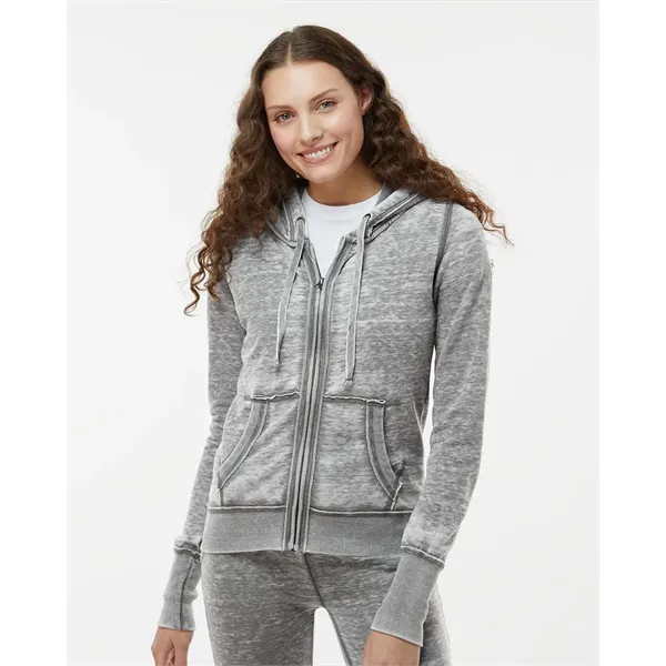 J. America Women's Zen Fleece Full-Zip Hooded Sweatshirt - J. America Women's Zen Fleece Full-Zip Hooded Sweatshirt - Image 0 of 15