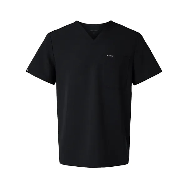Jaanuu Men's Holmes Everyday 1-Pocket Scrub V-Neck Top - Jaanuu Men's Holmes Everyday 1-Pocket Scrub V-Neck Top - Image 1 of 10