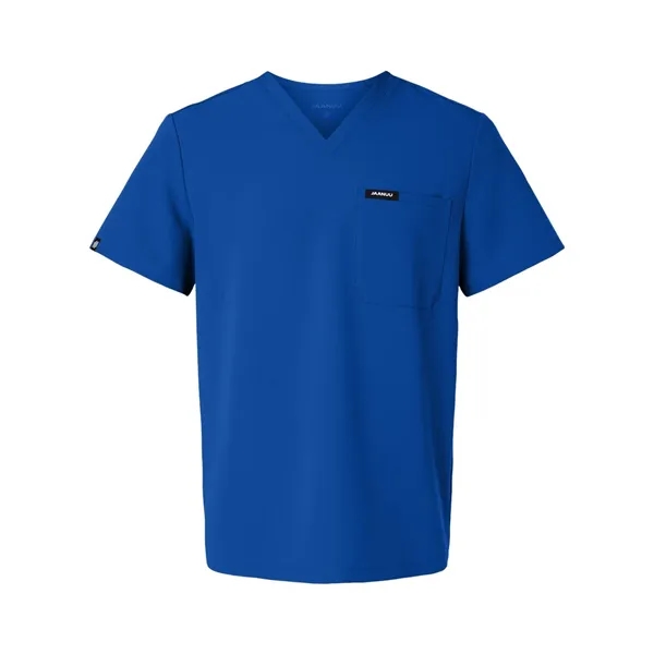 Jaanuu Men's Holmes Everyday 1-Pocket Scrub V-Neck Top - Jaanuu Men's Holmes Everyday 1-Pocket Scrub V-Neck Top - Image 8 of 10