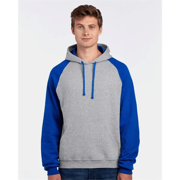 JERZEES Unisex Nublend® Colorblocked Raglan Hooded Sweats... - JERZEES Unisex Nublend® Colorblocked Raglan Hooded Sweats... - Image 0 of 12