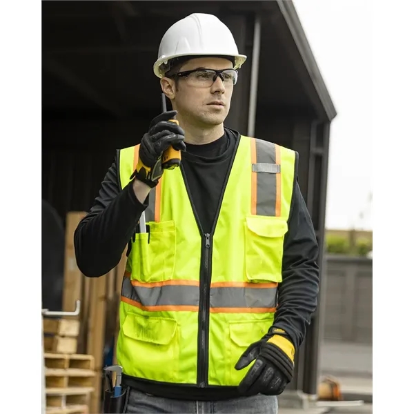 Kishigo Unisex 6 Pocket Contrast Class 2 Vest - Kishigo Unisex 6 Pocket Contrast Class 2 Vest - Image 0 of 4