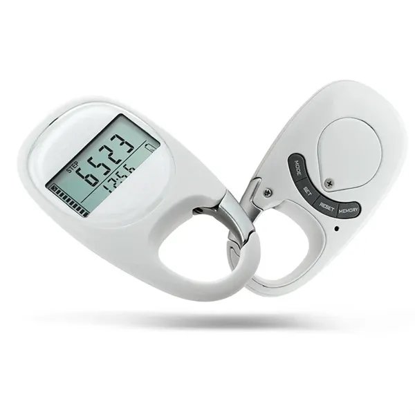 3D Pedometer with Carabiner Clip - 3D Pedometer with Carabiner Clip - Image 3 of 5