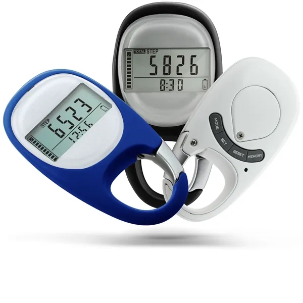 3D Pedometer with Carabiner Clip - 3D Pedometer with Carabiner Clip - Image 4 of 5