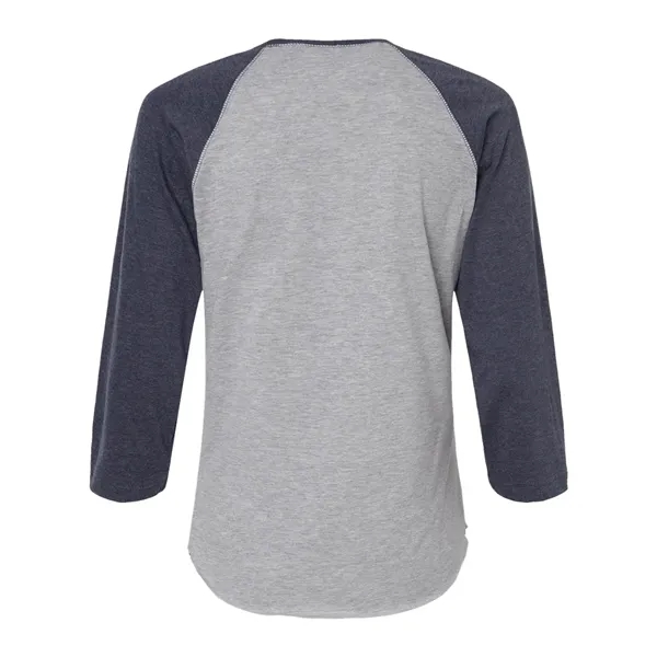 LAT Women's Baseball Fine Jersey Three-Quarter Sleeve Tee - LAT Women's Baseball Fine Jersey Three-Quarter Sleeve Tee - Image 10 of 24