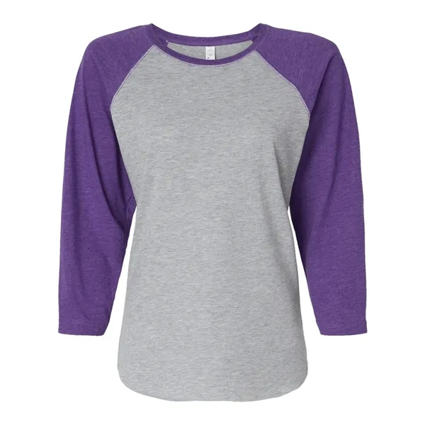 LAT Women's Baseball Fine Jersey Three-Quarter Sleeve Tee - LAT Women's Baseball Fine Jersey Three-Quarter Sleeve Tee - Image 11 of 24