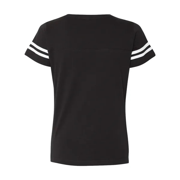 LAT Women's Football V-Neck Fine Jersey Tee - LAT Women's Football V-Neck Fine Jersey Tee - Image 2 of 26
